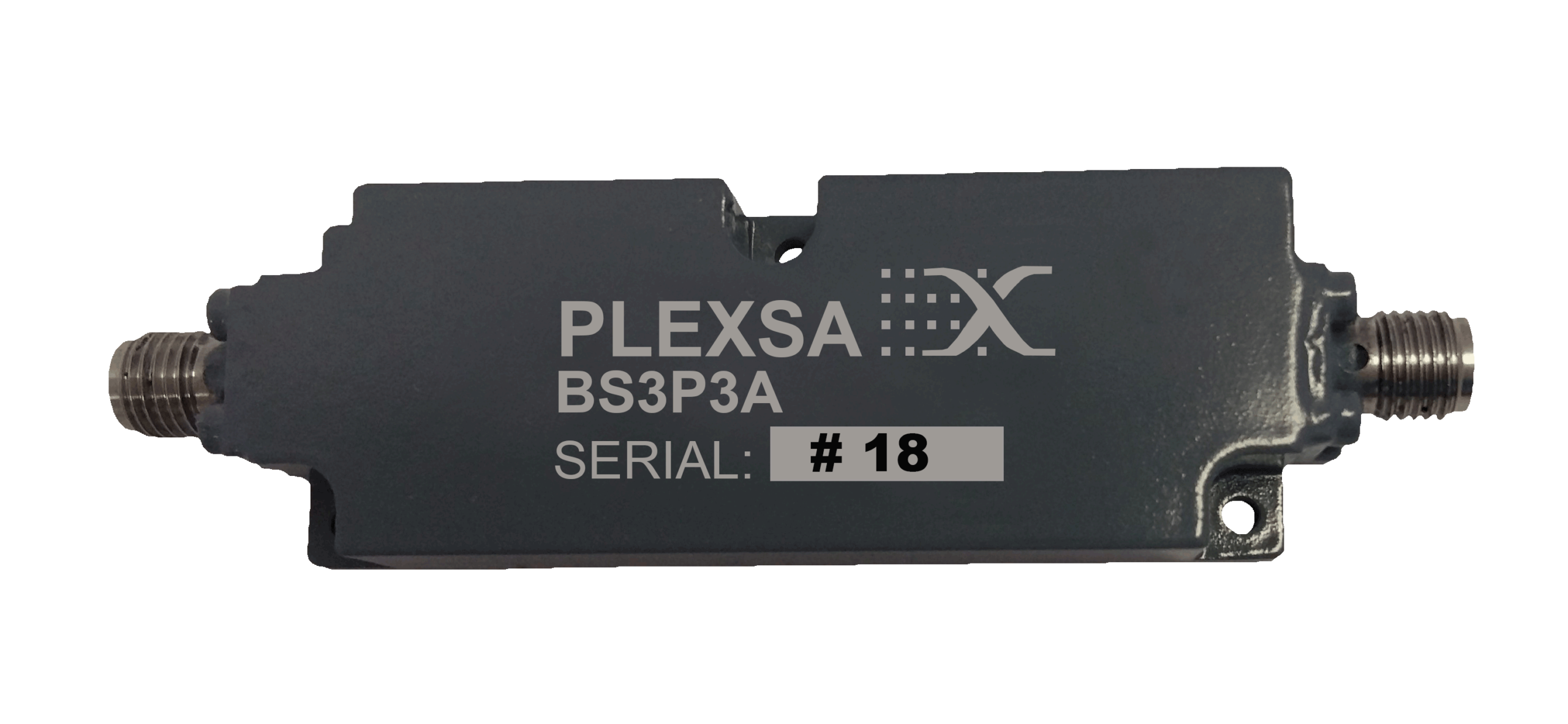 Broadband RF Bandstop Filter Product stopband 3.3 GHz input DC to 18 GHz plexsa