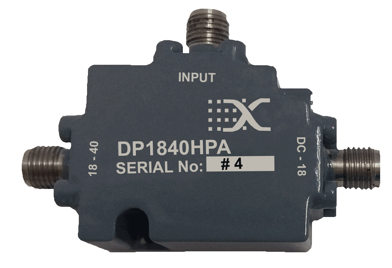 Broadband RF Diplexer Product channels DC to 18 to 40 GHz plexsa