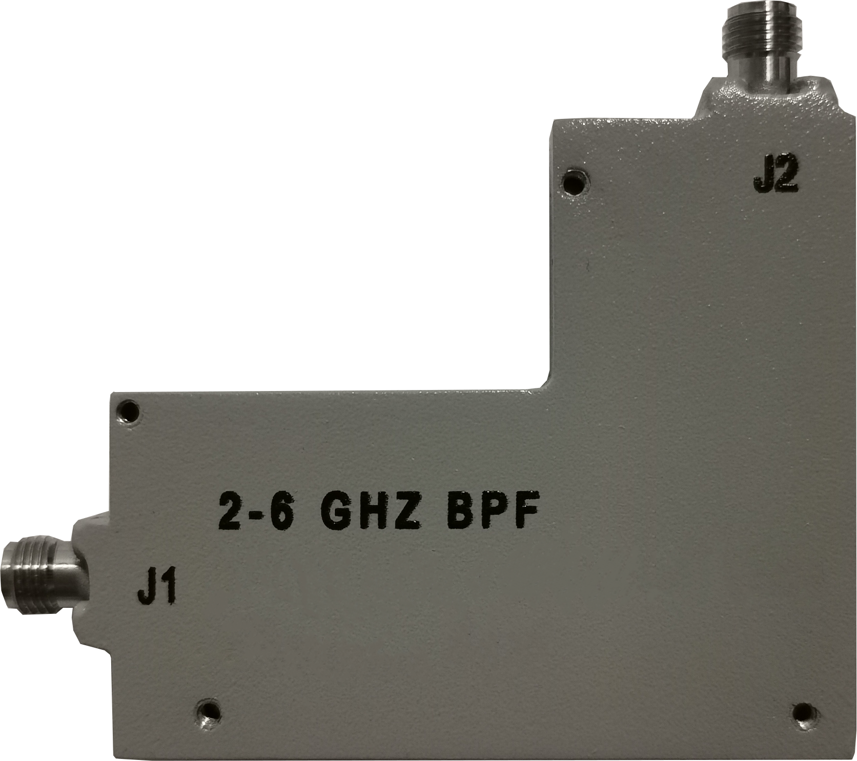 broadband rf bandpass filter passband 2 to 6 GHz input DC to 18 GHz plexsa
