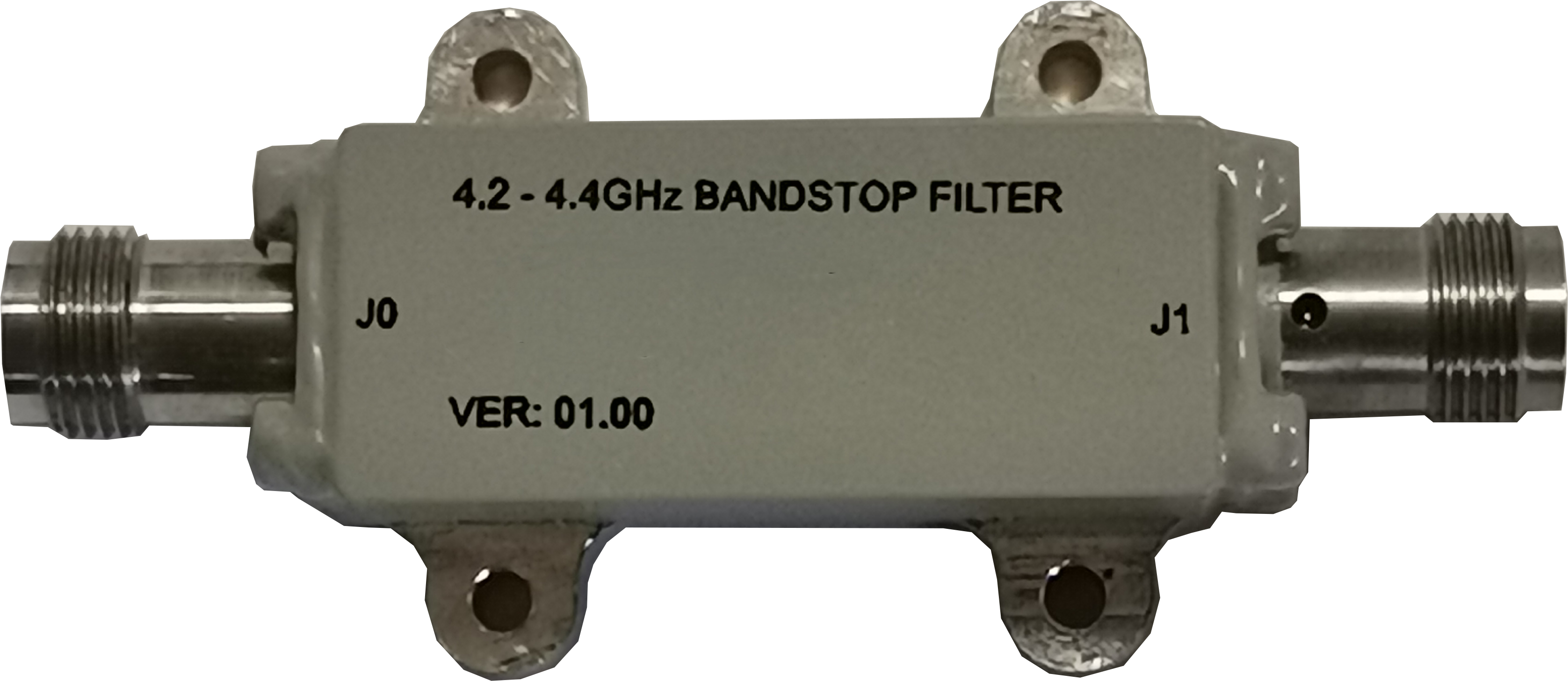 broadband rf bandstop filter product stopband 4.2 to 4.4 GHz plexsa input DC to 18 GHz